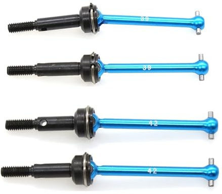 ZIBOXI Eje de transmisión Delantero y Trasero CVD 54515 54516 de 42 mm y 39 mm, Compatible con Tamiya XV-01 TC-01 XV01 TC01 1/10 RC, Piezas de actualización y Accesorios.(Blue)
