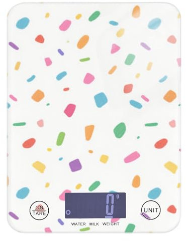 Cartoon Firework Nastri Bianco Cottura Cibo Bilancia Digitale Cucina 5kg/5g Bilancia da cucina Carino con 4 Unità per (Utente) (Utente) (Utente) báscula para pesar comida