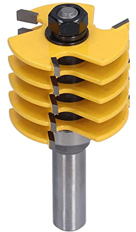 Broca enrutadora para juntas de dedo, herramienta de madera con vástago de 1/2 pulgadas, cincel para CNC, en acero con cabeza de 1 7/8 pulgadas, Compatible
