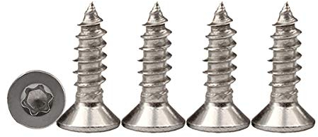 Drenky 100 Stück Holzschrauben Torx 3x12 mm Aus Edelstahl Rostfrei A2 Vollgewinde Spanplattenschrauben Mit Senkkopf Selbstschneidende Universalschrauben TX10