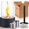 INMOZATA Tabletop Fireplace Bioethanol Fire, Portable Bio Ethanol Table Top Fire for Outdoor and Indoor, 60 Min Burn Time, for Christmas, Valentine's Day, Birthday etc (Round)