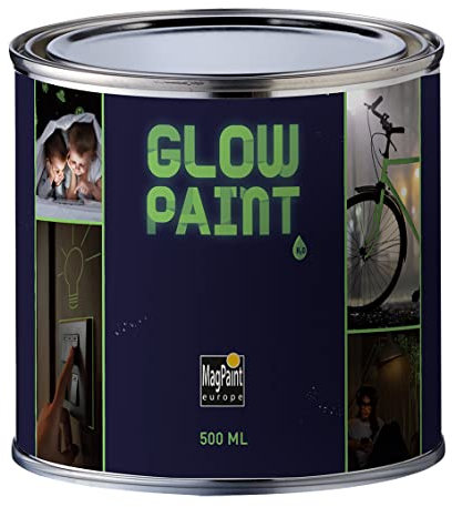 MagPaint - Glow Paint - Premium Water-based Glow in the Dark Paint - Create Magical Spaces - Practical & Safety Illumination - Safe & Easy to Apply - 10m² Coverage, 0.5L