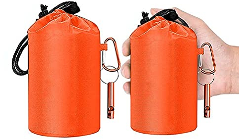 QCSTORE Pack of 2 Emergency Survival Sleeping Bag, Blankets, Emergency Survival Bivouac Sack, Blanket, Waterproof, Portable Insulation Bags, Survival Equipment, Emergency Blanket with