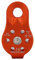 BOROCO Kletterrolle, Kletterrolle 26KN Aluminiumlegierung Hochleistungs-Einzelwirbelseilrolle für 12-mm-Seilklettern(Orange)