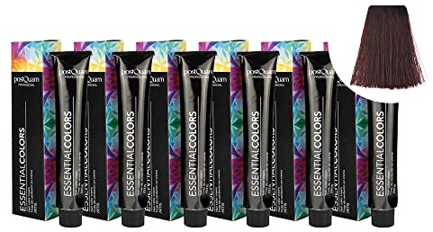 PostQuam - 6er Pack Professionelle Haarfarben mit Hoher Deckkraft - Permanente Haartönung 100% Grauabdeckung Gleichmäßige und Dauerhafte Natürliche Haarfarbe - Mehr als 90 Haarfärbemittel