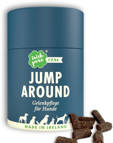 Irish Pure Jump Around Gelenk-Snacks für Hunde | 100 Stück / 1 x 300g Dose | Unterstützt Knochen und Gelenke | Collagen-Booster | Starke Gelenke | 100% Natürlich