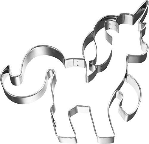 Back Objet, emporte-pièce en forme de licorne, Gris 10 cm, acier inoxydable