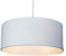 anTes interieur Hängeleuchte Circulo 3-flammig weiß mit 3 x LED-Leuchtmittel/Ø 40 cm/Metall verchromt/Stoffschirm (Pendelleuchte Hängelampe Deckenlampe Pendellampe Deckenleuchte)