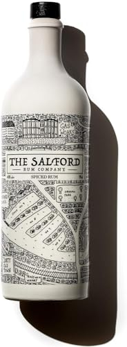 The Salford Rum Company Original Spiced Rum 70cl (40% ABV) - Infused with Vanilla, Nutmeg, Cinnamon, Ginger & Caribbean Fruits - Beautifully Presented Bottle Design