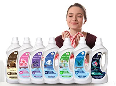 SUPER WASH - Detersivo Lavatrice Igienizzante Dermocompatibile pH neutro Ipoallergenico Per Bucato 25 Lavaggi x 7 Profumazioni - 7000 ml (Lavanda)