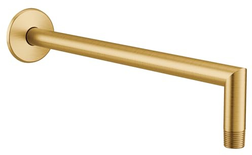 Moen S110BG Arris 14-Inch Rainshower Straight Shower Arm and Flange for Overhead Showerhead, Brushed Gold
