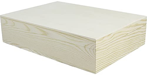 INNSPIRO Caja madera de pino macizo y chapa rectangular 29x21x7cm. (11)