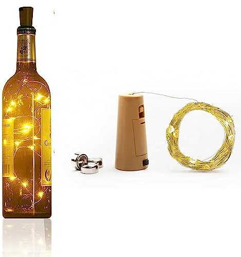 Lizzy 1 x Bottle Top String Lights | 6.2ft Micro Artificial Cork Copper Wire Starry Fairy Lights, Battery Operated Lights for Bedroom, Parties, Wedding, Decoration