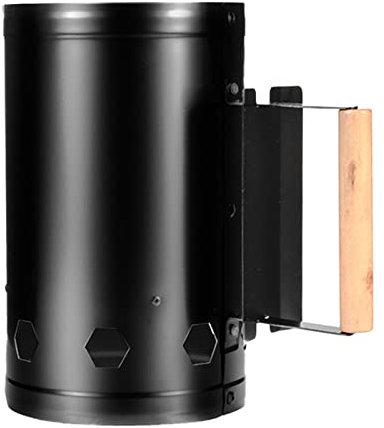 Keenso Encendedor de Chimenea de Carbón,Encendedor de Chimenea de Barbacoa para Parrilla de Carbón y Barbacoas (Black)