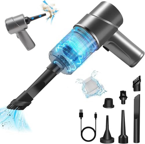 Gaogodot Aspirador Portátil sin Cable 3 en 1 para Coche, Mini aspiradora, Ventilador, Aspirador Recargable por USB para la Limpieza del Coche y el hogar