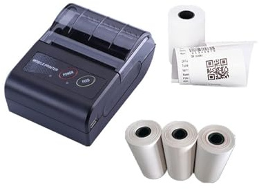 Impresora de inyección de tinta de mano Impresora de recibos de Bluetooth portátil inalámbrica 58mm 2 Impresoras térmicas de Bluetooth Fabricante de etiquetas for tiendas Mini Bill Printer Supplies I