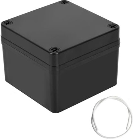 Therlan Boîte de dérivation étanche Exterieur IP65 - Boîtier de electrique, Noir junction box extérieure étanche En plastique ABS,100x100x75 mm