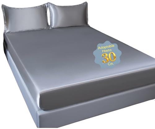 QWell® Coprimaterasso | Fodera traspirante con cerniera | fino a 30 cm di altezza | Protegge da acari, polvere, sudore | anallergico, non impermeabile, senza cuscini (grigio, 80 x 190 – 200)