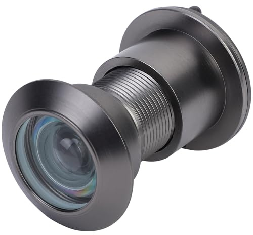 Eumtenr Door Viewer Peephole, Solid Brass 220 Degree HD Door Viewer, with Privacy Cover, Compatible with Door Thick from 1-21/32 to 2-1/8, Matte Gun Grey