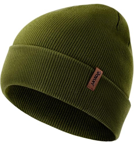 ROXUN Mens Winter Hat Kint Beanie Soft Warm Unisex Windproof Skull Cap | classic cuffed beanie, soft, stretch-knit fit, suits daily wear, hiking, skiing, cycling, outdoor sports, jogging