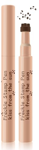 Freckle Pen, Bolígrafo para Pecas, Lápiz de maquillaje para pecas, Herramienta de Maquillaje de Pecas Falsas, Bolígrafo Maquillaje, Impermeable Y Duradera #01 Marrón claro