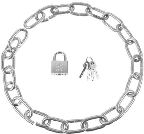 CIYODO Catena Antifurto Rinforzata con Lucchetto Antitaglio per Bicicletta e Scooter Sicurezza Portatile per Ciclismo Outdoor Accessorio Versatile per Bici e Bagagli