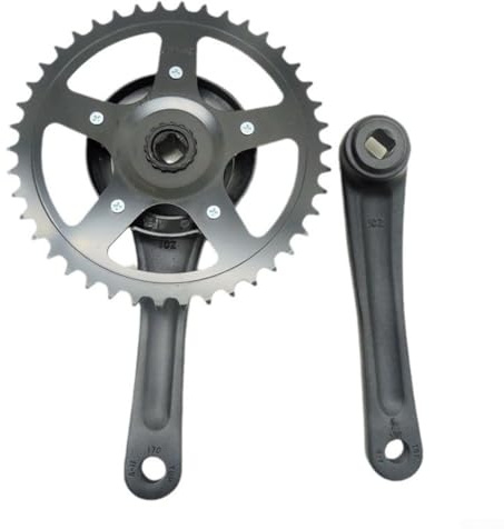 Emiif Bielas de bicicleta, plato 42T y brazo de manivela de 170 mm, aleación de aluminio, para bicicletas Fixie, E-Bike, Road y MTB