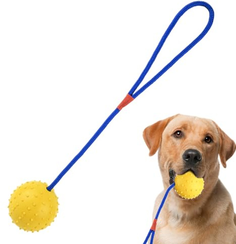 Palla Per Cani Con Corda Lanciabile, Tiro Alla Fune, Cigolante,