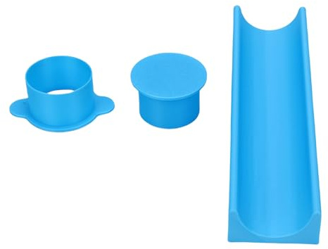 OEBUAFI Rund Cake Pop Form med Bricka PP Cake Cutter och Pusher Bakform Set för Födelsedagsfester Hemma Bröllopsefterrätter (Himmelsblå)