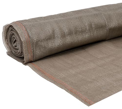 Brise vue jardin - Brise vue occultant - Rouleau Brise vue - WerkaPro 10825 - Brise Vue Renforcé Taupe - Tissage renforcé de 150gr/m2 - Rouleau de 1,8 m x 10 m - En polyéthylène