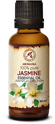 Jasminöl 30 ml - Jasminum Officinale - Naturreines Ätherisches Jasmine Öl für Schönheit - Aromatherapie - Duftlampe - Diffuser - Sauna - Raumduft - Körperpflege