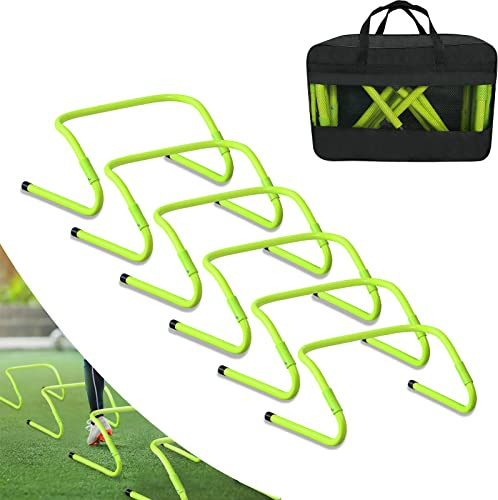 UISEBRT Training hinder Speed/Agility – fotbollshinder set om 6 höjdinställningar, multisport träningshjälp fotboll träningstillbehör för snabb- och koordinationsträning