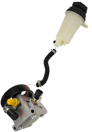 temproad Power Steering Pump With Hydraulic Hose Pipe With Oil Expansion Tank Bottle Compatible With For Ford Focus Mk2 C-Max 1.4 1.6