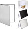 Riflettori 3 in 1 Pannello Riflettore di Luce A4 Fotografico Pieghevole Diffusori per Photo Studio Fotografia di Natura Morta Gioielli Cibi Prodotti Cosmetici 29 * 21cm (Argento/Bianco/Nero)