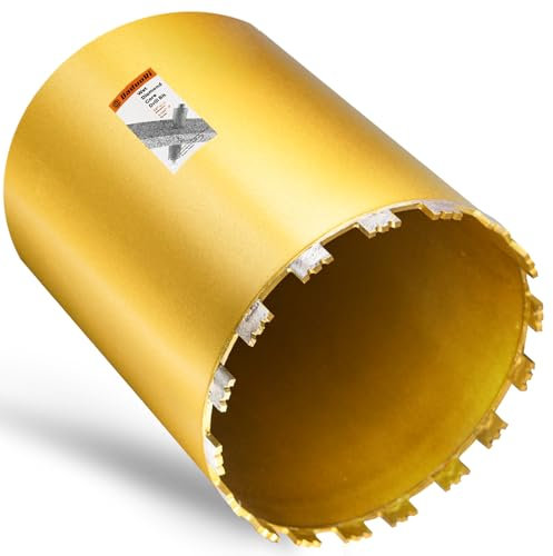 DaduoRi 10 Inch Wet Core Drill Bit, 10 Diameter x 14 Depth, 1-1/4-7 Thread Diamond Core Bits for Concrete with Rebar, Masonry, Brick Block,Cement, Stucco, Stone (254mm)