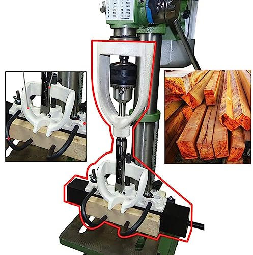 Tischstemmmaschine für Holzarbeiten, Vierkantlochmeißel-Bohrmaschine, Stemmmaschine für Holzarbeiten, Tischbohrmaschine, Stemmen mit Vierkantlochmeißel, Bohrmaschine, Stemmwerkzeug mit 4 Bits