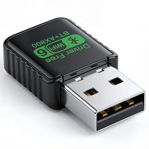Chiave WiFi 6 AX900 Bluetooth 5.4 Adattatore USB senza fili a doppia banda 5GHz 600Mbps&2.4GHz 286Mbps Dongle WiFi potente per driver integrato, PC,WPA3, MU-MIMO,Compatibile con Windows 11/10/7