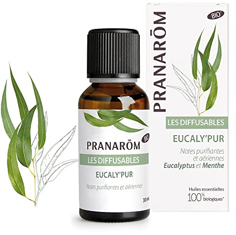 Pranarôm Parfum D'ambiance Bio Eucalyâ€™Pur Huiles Essentielles Pour Diffusion Eucalyptus Et Menthe Notes Purifiantes Et Aériennes 30 Ml