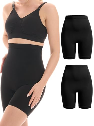 Herzmutter shaping underkläder - magbyxor-smickrande efter förlossning-graviditet-OP - shapewear kvinnor - trosbälten för regression - uppsättning 2-5620 (XL-XXL, Svart, 2x)