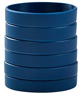 BRANDWINLITE En gros 6 Pièces/Pack Bracelets en Silicone Bracelets en Caoutchouc de couleur unique, Adulto / 8 , Silicone, Pas de gemme