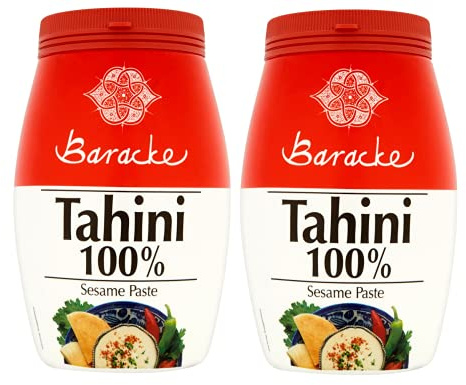 Baracke 100% Sesame Tahini Paste 1kg (2 x 500g), Roated & Stone Ground Ethiopian Humera Sesame Seeds, All Natural, Kosher, Halal, Vegan, Gluten Free.