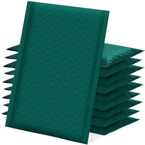UCGOU Bubble Mailers 4x8 Inch Green 100 Pack Poly Padded Envelopes Small Business Mailing Packages Opaque Self Seal Boutique Shipping Bags Mailer
