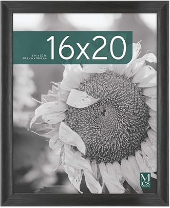 MCS Studio Gallery Classic 16x20 Poster Frame Black Woodgrain Engineered Wood, Vertical & Horizontal Wall Hanging Large Picture Frame for Photos, Posters & Art Prints (1-Pack)