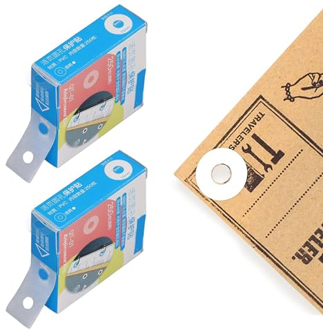 500 Stück Lochverstärkungsring-Etiketten aus Loseblattpapier, Wasserdichter, Selbstklebender Ring, Locherschutz aus Loseblattpapier, Seitenverstärkungsaufkleber für Büro, Schule, Heimbedarf