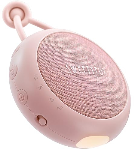 Sweety Fox Rosa - Baby Lullaby och Night Light, White Noise Sleep, 15 ljud, USB uppladdningsbar | 15 lugnande ljud · inbyggt nattljus · USB-uppladdningsbart · bärbar · robust anslutning