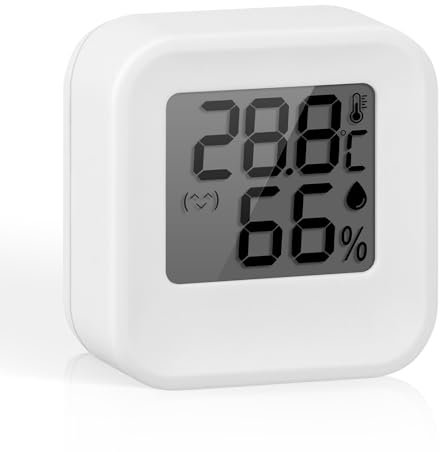 Mini Digital Indoor Thermometer Hygrometer Room Thermometer with High Accuracy Hygrometer Temperature Monitor Humidity Meter for Greenhouse, Garden, Cellar, Office, Nursery