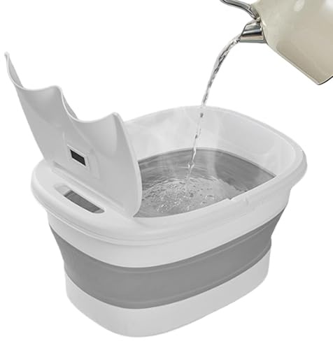 pediluvio, pediluvio | Cubo pediluvio plegable con tapa | Rueda de masaje de suelo, cubo multifuncional para baño de pies con soporte para teléfono móvil para el hogar