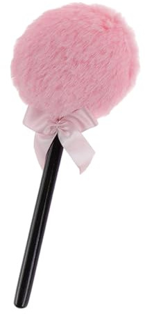 Mikinona Lollipop-formad Makeup-puff med Pinne och Absorberande Pulverpuff för Löst Puder och Kroppspuder Långhårig med Rosettdetalj för Jämn Applicering och Fräsch Känsla