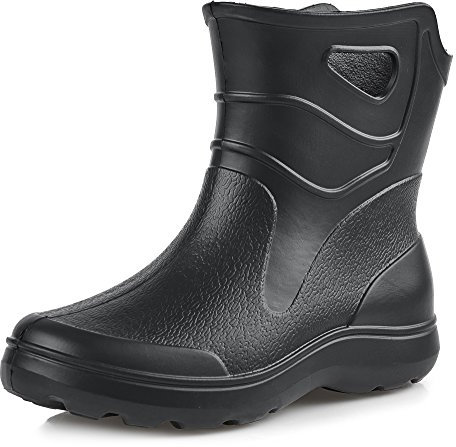 Ladeheid Gummistiefel Damen leichte Eva wasserfeste Schuhe Damen Bequeme und komfortable Gummischuhe KL027D (Schwarz, 39 EU)