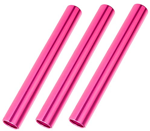 Flylin Relay Baton, 3 Pcs Athletics Aluminum Batons Track Field Relay Batons Running Baton for Race Running Outdoor Sports Practice Athlete (Pink)